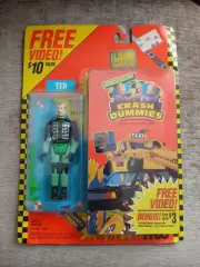 Crash Test Dummies Figure TED w VHS Video Tyco 1993 Factory Sealed