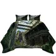 Future Art Abandoned City Coverlet
