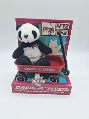 Vintage 1998 Radio Flyer Little Red Wagon Toys DOMINO Panda Bear NEW In Box #12