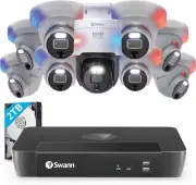 Swann Pro 4K Ultra HD, 16 Channel Security Camera System, 2TB NVR, 8 Dome + 1