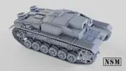 NSM Stug III Flammenwerfer, 1/56th Scale, 28mm For Bolt Action.