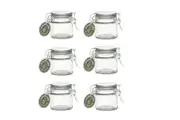6 X Glass Clip Jar Airtight Canister Food Kitchen Pantry Storage Container 100ML