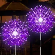Solar Garden Lights Solar Firework Lights, 2 Pack 120 LEDs 2 Lighting Modes S...