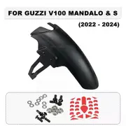Motorcycle Front Fender Extender For Moto Guzzi V100 Mandello V 100 Mandello S 2022 2023 2024- Mudguard Splash Protection Guard Black