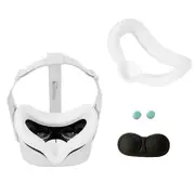 Silicone Vr Eye Mask Lens Cover Set for Oculus Quest 2 - White
