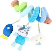 ERINGOGO 1pc Multifunctional Spiral Stroller Toy with Ringing Bell Pram Hanging Rattles Lightweight Car Seat Toy for Play and Exploration Wraps Around Crib Rail Stroller Handle