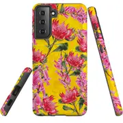 For Samsung Galaxy S22+ Plus Case, Armour Cover, Flower Pattern