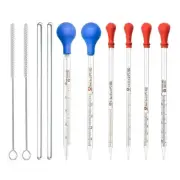 Glass Pipettes Graduated Cylinder Set Glass Graduated Dropper for Cleaning Br