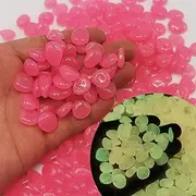 HQSGDMN Glow in The Dark Rocks, Garden Stones Glowing Rubble for Outdoor Indoor Decoration Yards Lawns Walkway Decorative (Color : Pink, Size : 1200pcs)
