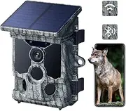 VOOPEAK 2025 Upgraded Solar Trail Camera - 100MP 4K 30FPS WiFi Trail Camera with 850nm Night Vision, 120° Wide-Angle Motion Activated Game Cam, 0.1s Trigger, IP66 Waterproof for Wildlife Monitoring
