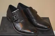 Kenneth Cole New York Black Leather Monk Strap Shoes Size 8.5 MSRP $160
