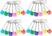Angoily 50pcs Safety Pins with Plastic Head Durable Cloth Diaper Pins for Secure Nappy Use Lightweight Portable for Daily Needs Random Color Mix Random Color