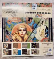 Graphic 45 *VINTAGE HOLLYWOOD* 2017 ORIGINAL 12x12 RETIRED Paper Pad COMPLETE
