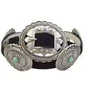 Genuine Suede Concho belt w. stones