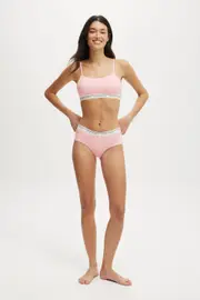 [Body] Body - Branded Cotton Cheeky Boyshort - Blushing bride XS BLUSHING BRIDE