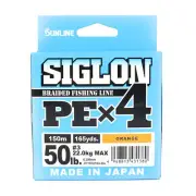 Sunline P.E Line X4 Siglon 150M P.E 3 50LB Orange (1380)