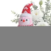 [Generic] Christmas Chicken, Couple Light Up Chicken with Scarf and Hat, Creative Couple Chicken Ornaments Chicken Holiday Decoration