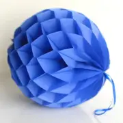 Royal Blue Paper Honeycomb Ball