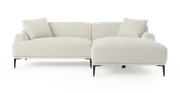 Brosa Seta 4 Seater Sofa with Chaise - Seashell White; Right Chaise