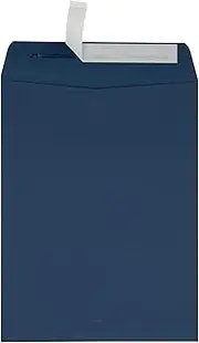LUXPaper 9 x 12 Open End Envelopes | Peel & Press | Navy Blue | 80lb. Text | 50 Qty