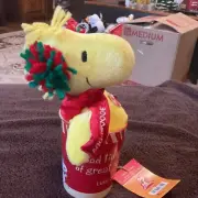 Snoopy ChristmasWoodstock Plush In Mug “Good Tidings” W/Linus&Charle Brown New