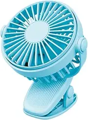Generic Rechargeable Baby Stroller Fan with Clip Colorful Light Low Noise Portable Fan for Indoor and Outdoor for Travel and Hiking