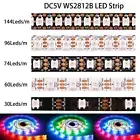 DC5V WS2812B Led Strip light 1-5M 30/60/74/96/144leds/m Individually Addressable