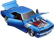 Die-cast 1:24 for Chevrolet 1968 Camaro Z28 Antique Supercar Simulation Alloy Car Model Static Miniature Vehicle Model Collectible Miniature Vehicle
