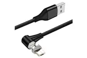 TEGAL E360 Sideway Magnetic Fast Charging Cable for Micro USB Black 1m