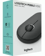 Logitech Pebble M350 Wireless Optical Mouse USB or Bluetooth Black White