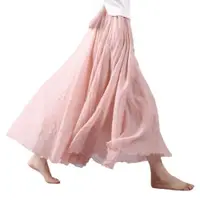 在飛比找ETMall東森購物網優惠-Women Linen Cotton Long Skirts