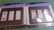 2 pack Triple Rocker Devon Black Switch Plate Cover Wallplate