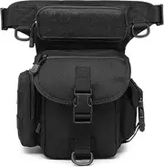 ATBP Tactical Drop Leg Pouch Bag Thigh Bag Pack Military Waist Bag Pack For Motorcycle Racing Bike Cycling Hiking horse Riding, Black, 4.3 x 12 x 16.3 inches, Drop Leg Bag