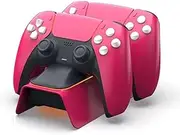 Controller Charger for PS5, Fast Charging Dualsense Charging Station for PlayStation 5 PS5 Controllers with LED Indicator (TP5-RED)