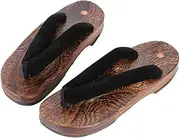 [GHYUB] Flip Flops Men,Platform Slippers Sandals,Mens Wooden Sandals Clogs Flip Flop Two-Teeth Japanese Traditional Flat Heel Slippers (Color : Style 5, Size : EUR44)