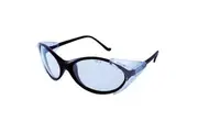 Bolle Safety Glasses, Bandit 2, Black Frame, Flash Blue Lens, Each