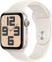 Apple Watch SE [GPS 44mm] Starlight Aluminium Case with Starlight Sport Band - S/M