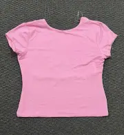 Size Medium, SUPRE Luxe Short Sleeve Backless Top Tee, Pink, NWT