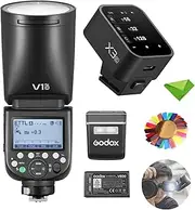 Godox V1 V1Pro C Flash+X3-C Flash Trigger for Canon, 1/8000 HSS 500 Full Power Flashes, 1.3s Recycle Time, 2.4G Wireless with External Flash SU-1 for Canon EOS Cameras(Godox V1-C Upgraded, V1Pro-C)