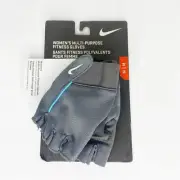 Nike Training Fitness Gloves Womens Multi Purpose Gray Blue Size Medium