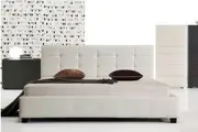 Istyle Milan Double Bed Frame Pu Leather White