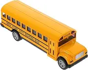 Abaodam Mini School Bus Educational Pull Back Car for Realistic Model Safe Enhances Hands Skills