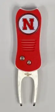 Nebraska Cornhuskers Switchblade Golf Divot Tool with ball marker Red/White