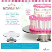 Sweetshop Stainless Steel Swivel Cake Decorating Tray Icing Turntable #C217
