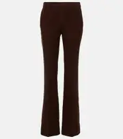 [Saint Laurent] Saint Laurent Low-rise cotton corduroy bootcut pants 32 brown