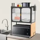 3 Tier Kitchen Bakers Rack Microwave Stand Coffee Bar Station Coffee Bar Shelf