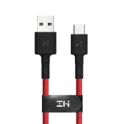 AL431 Braided USB Type-C 2M Charging Phone Data Cable from Xiaomi Eco-System for Samsung Oneplus 5T RED COLOR