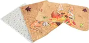 MAGICLULU Thanksgiving Elements Floor Mat Set 2 Pcs Non-Skid Ground Mats Doll Design Kitchen Doormat