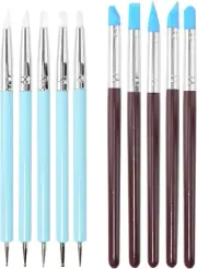 10-Pack Silicone Clay Nail Dotting Tools for Sculpting Modeling Resin Stippling