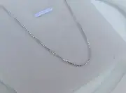Adjustable 16-18 inch, 20/24 Inch Solid .925 Sterling Silver Box Chain Necklace